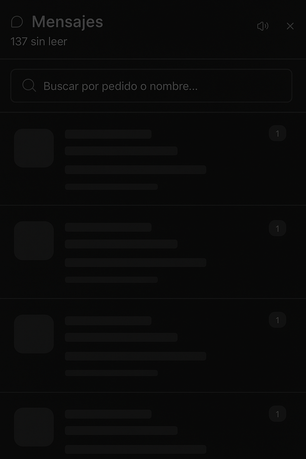 Vista previa de pedidos